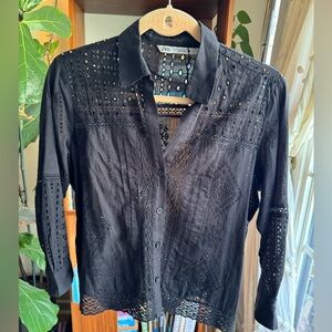 Zara eyelet blouse
